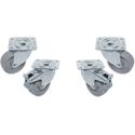 Kit van 4 Zwenkwielen Ø100 voor Kast - 2 met Rem - Diamond RAG4-RE