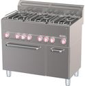 Diverso By Diamond Fornuis 6 Branders op Conventieoven GN 1/1 en Neutrale Kast - WR-G6CF-21
