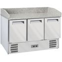 Diverso By Diamond 3-Deurs Koelwerkbank voor Pizza's GN 1/1, Granieten Blad - WR-SRZ6-M3