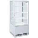 Diverso By Diamond Vitrine Tafelmodel Geventileerd, 4 Niveaus, 4 Glazen Zijden, 80 Liter - WIT - WR-V4F1-WT