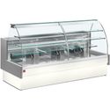 Gekoelde Vitrinetoonbank - Statisch - Ladensysteem - Zonder Reserve - GRIJS/WIT - Diamond VE22/E8-R2P