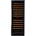 Wijnkoeler - zwart - glasdeur RVS - LED verlichting - 2 zones - 4 – 18 ℃ - elektronische thermostaat - 103 flessen - Exquisit GCWK320