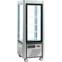 Koelvitrine geventileerd | H=184cm, 400L | 5 ronde plateaus | Wielen | Zilver | Scaiola | 595130
