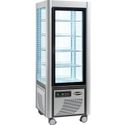 Koelvitrine | H=184cm, 400L | 5 vierkante roosters | Wielen | Scaiola | 595135