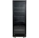 Koeler glasdeur 360L 671kWh 173x62cm zwart horeca 4 legplanken
