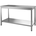 Gastro-Inox Werktafel van RVS met Onderblad, 1200(l)x700(d)x880(h)mm - 301.106