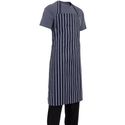 Whites halterschort blauw-wit gestreept extra lang | A662