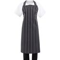 Whites halterschort zwart-wit gestreept - A935