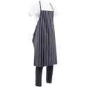 Chef Works Premium geweven schort zwart-wit gestreept | B248