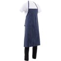 Chef Works Premium geweven schort blauw-wit gestreept | B249