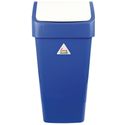 Afvalbak met schommeldeksel - blauw - Scott Young - CC082