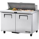 Saladette | 2-deurs | Inclusief 12x 1/6GN bakken | Wielen | 340 liter | TSSU-48-12 | True | CC234