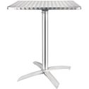 Bolero vierkante bistrotafel met kantelbaar RVS blad 60cm | CG838
