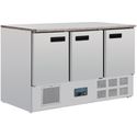 Gekoelde werkbank | Marmeren Werkblad | 3 deuren | 1/1GN | CL109