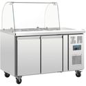 Gekoelde saladette | glazen opzetvitrine | 2-deurs, 1/1GN | Polar CT393