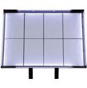 Securit Teak Witte LED's Informatie 4xA4 Display Met Mast En Voet - CX074