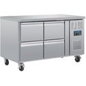 Gekoelde werkbank op wielen | 4 laden, GN1/1 | Geventileerd | Polar DA547