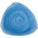 Churchill Stonecast Cornflower Blue Driehoekig Bord 31.1 cm Pak van 6 - DF768