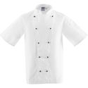 Whites Chicago unisex koksbuis korte mouw wit S | DL711-S