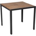 Bolero vierkante stalen en acaciahouten tafel 80x80cm | DS152