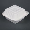 Fiesta Green composteerbare bagasse hamburgerbakjes 14,9cm | DW246