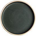 Olympia Canvas platte ronde borden donkergroen 18cm | FA321