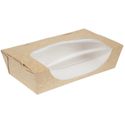 Colpac kraft saladebakken met venster en insteeksluiting 1L (200 stuks) | FA372