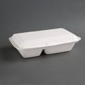 Fiesta Green Composteerbare Bagasse Voedseldozen 2 Compartimenten (200 Stuks), Fiesta Green FC524