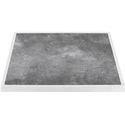 Bolero Tafelblad van Gehard Glas voor Buiten Donker Steeneffect Witte Rand 700 Mm - FU517