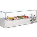 Opzetkoelvitrine | 5x GN1/4 | Glaswand | Polar G608