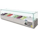 Opzetkoelvitrine | 7x GN1/4 | Glaswand | Polar G609