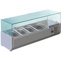 Opzetkoelvitrine | 3 x GN1/3 + 1 x GN1/2 | Glaswand | Polar GD875