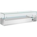 Opzetkoelvitrine | 5x GN1/3 + 1x GN1/2 | Glaswand | Polar GD876