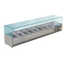 Opzetkoelvitrine | 8x GN1/3 + 1x GN1/2 | Glaswand | Polar GD877