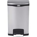 Rubbermaid Slim Jim Front Step pedaalemmer RVS 50ltr - GE938