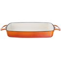 Rechthoekige Gietijzeren Ovenschaal | 1,8L | Oranje | Vogue | GH321