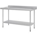 Rvs Werktafel Met Achteropstand | 150cm | Vogue | GJ508