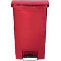 Rubbermaid Slim Jim Front Step pedaalemmer 50ltr rood - GL026