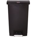 Rubbermaid Slim Jim Front Step pedaalemmer 50ltr zwart - GL028