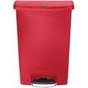 Rubbermaid Slim Jim Front Step pedaalemmer 90ltr rood - GL038