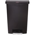 Rubbermaid Slim Jim Front Step pedaalemmer 90ltr zwart - GL040