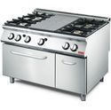 Gastro M platen fornuis 4 branders en gasoven 70/120 TPPCFG | GL936