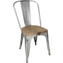 Bolero Bistro Gegalvaniseerd Stalen Stoelen met Houten Zitting (4 Stuks) - Bolero GM642