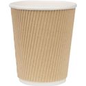 Fiesta Hot Cups met gerimpelde wand lichtbruin 23cl x500 | GP442