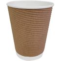 Fiesta Hot Cups met gerimpelde wand lichtbruin 34cl x25 | GP445