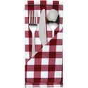 Mitre Comfort Gingham servet rood-wit 41 x 41cm | HB580