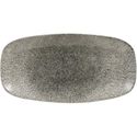 Churchill Raku Quartz Black Chefs Ovaal Bord 29.8 X 15.2 cm Pak van 12 - HC775