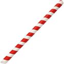 Fiesta Compostable Fiesta Composteerbare Bubble Tea Rietjes Rood & Wit 12x210mm (Verpakking van 150) - HU368
