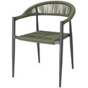 Bolero Eden PE Gevlochten Rattan Outdoor Armstoelen Groen (4 Stuks) - HZ592
