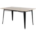 Bolero HZ808 Bistro Eettafel Mangohouten Blad Zwarte Poot 1450mm